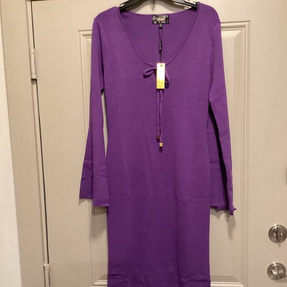 Alexia Admor Akari Tie Front Knit Midi Dress, size M - Picture 5 of 12